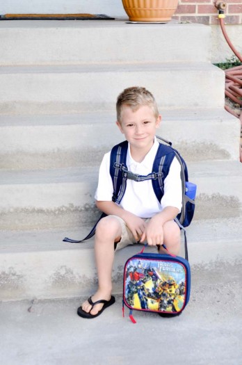 Linus' first day of kindergarten