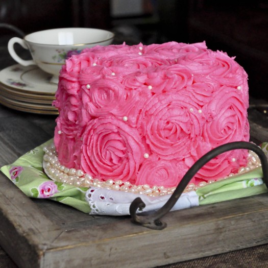 Pink Rose Bouquet Cake