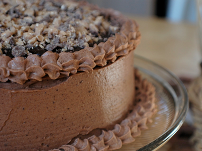 Chocolate Ganache Toffee Cake