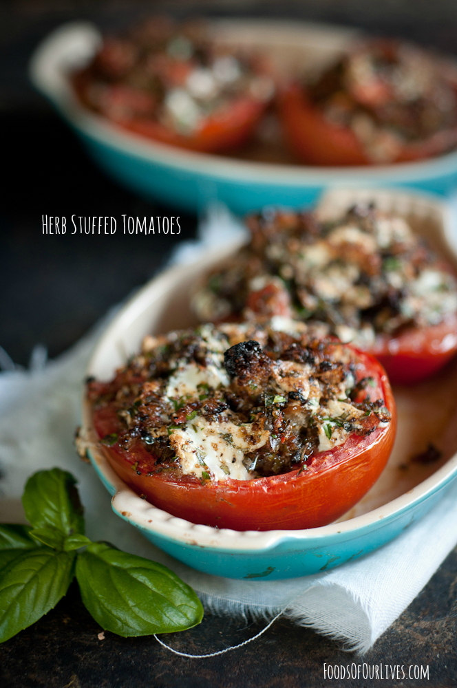 Herb Stuffed Tomatoes | Foods of Our Lives